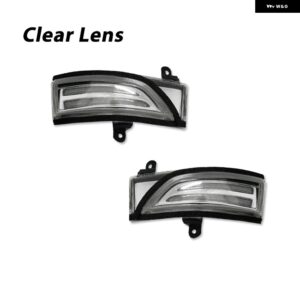 スバル ダイナミックフラッシュ LED サイドミラー ホワイト DRL アンバー ウィンカーライト WRX STI アウトバック レガシィ イン - clear　lens