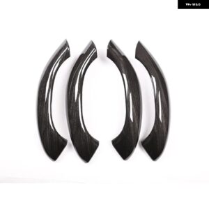 BMW X1 F48 2016-2018 ABS マット車インナードアハンドルトリム カーアクセサリー X2 F47 2018 4個 カスタムパーツ アクセサリー 交換 - Black Wood Grain