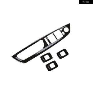 BMW X5 X6 E70 E71 2008-2013 ABS カーボンスタイル 自動ガラスリフトフレーム 装飾 カバー インテリアアクセサリー カスタムパーツ アクセ - Style B