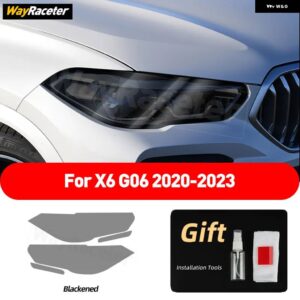 BMW ヘッドライト フィルムクリアスモークブラック TPU ステッカー X6 E71 E72 F16 F86 G06 F96 M パフォーマンスアクセサリー カスタムパ - Blackened G06 20-23
