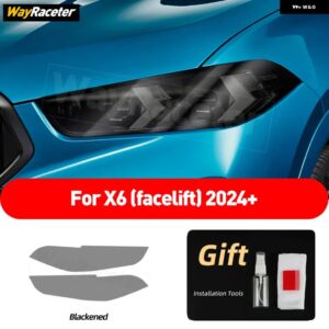 BMW ヘッドライト フィルムクリアスモークブラック TPU ステッカー X6 E71 E72 F16 F86 G06 F96 M パフォーマンスアクセサリー カスタムパ - Blackened G06 24-