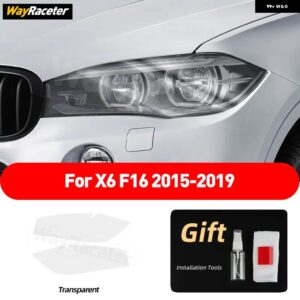 BMW ヘッドライト フィルムクリアスモークブラック TPU ステッカー X6 E71 E72 F16 F86 G06 F96 M パフォーマンスアクセサリー カスタムパ - Transparent F16