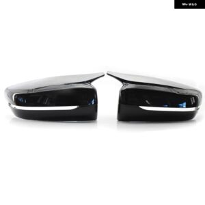 BMW LHD カーボン外装サイドバックミラー カバー トリム 3/5/6/7/8シリーズ G11 G12 G14 G15 G16 G20 G21 G30 G31 2019 2020 カスタムパー - black