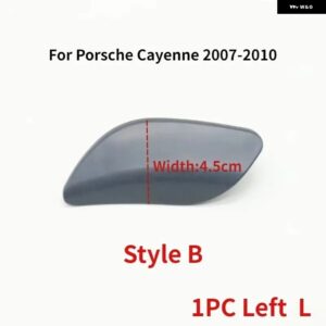 ポルシェ フロントバンパー ヘッドライト ウォッシャークリーニングスプレージェットノズルヘッドランプ カバー カイエン 9PA 2007 2008 - style B Left 4.5cm