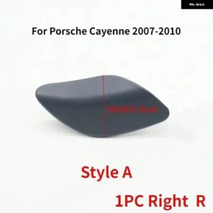 ポルシェ フロントバンパー ヘッドライト ウォッシャークリーニングスプレージェットノズルヘッドランプ カバー カイエン 9PA 2007 2008 - style A Right 5cm