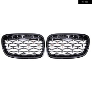 BMW 51137305590 51137157687 51137157688 1ペア フロントキドニーグリル ダイヤモンドグリル 51137305589 X5 E70 X6 E71 ハイブリッド E72 - Black silver