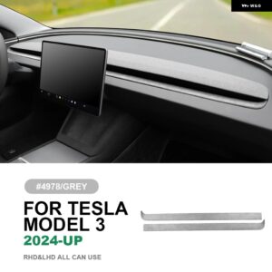テスラ イタリアトップスエードダッシュボードエアベント アウトレットフレームトリム カバー モデル 3 ハイランド 2024-アップインテリア - Model 3 Highland E
