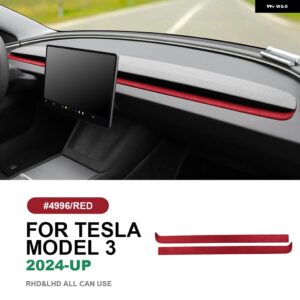 テスラ イタリアトップスエードダッシュボードエアベント アウトレットフレームトリム カバー モデル 3 ハイランド 2024-アップインテリア - Model 3 Highland B