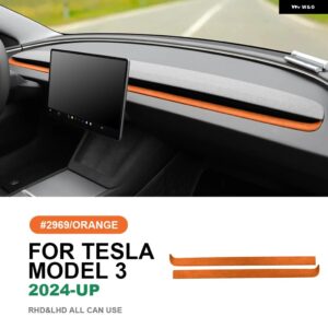テスラ イタリアトップスエードダッシュボードエアベント アウトレットフレームトリム カバー モデル 3 ハイランド 2024-アップインテリア - Model 3 Highland C