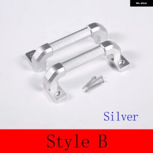 ランドローバー 合金 ディフェンダー 90 110 2004-2018 ドアインテリア ドアハンドルアクセサリー交換部品 カスタムパーツ アクセサリー 交 - Style B Silver