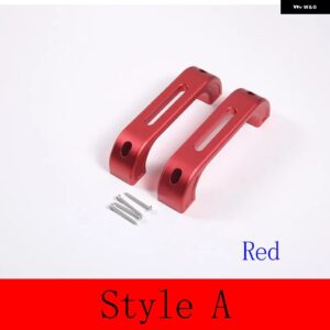 ランドローバー 合金 ディフェンダー 90 110 2004-2018 ドアインテリア ドアハンドルアクセサリー交換部品 カスタムパーツ アクセサリー 交 - style A Red