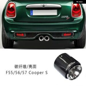 BMW ハイグロスブラックコーティングリアエキゾーストパイプ MINI COOPER JCW F/Rシリーズ カスタムパーツ アクセサリー 交換用部品 互換品 - F55 56 57 Cooper S