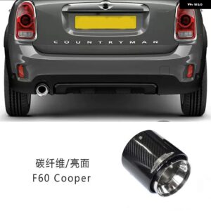BMW ハイグロスブラックコーティングリアエキゾーストパイプ MINI COOPER JCW F/Rシリーズ カスタムパーツ アクセサリー 交換用部品 互換品 - F60 Cooper