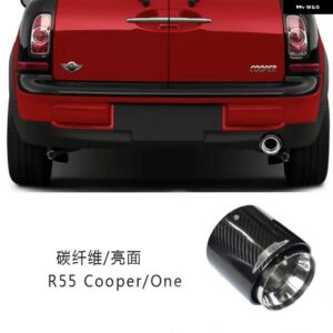 BMW ハイグロスブラックコーティングリアエキゾーストパイプ MINI COOPER JCW F/Rシリーズ カスタムパーツ アクセサリー 交換用部品 互換品 - R55 Cooper One