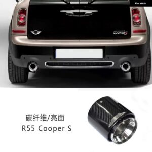BMW ハイグロスブラックコーティングリアエキゾーストパイプ MINI COOPER JCW F/Rシリーズ カスタムパーツ アクセサリー 交換用部品 互換品 - R55 Cooper S