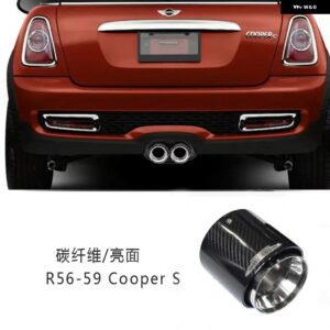 BMW ハイグロスブラックコーティングリアエキゾーストパイプ MINI COOPER JCW F/Rシリーズ カスタムパーツ アクセサリー 交換用部品 互換品 - R56-59 Cooper S