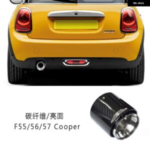 BMW ハイグロスブラックコーティングリアエキゾーストパイプ MINI COOPER JCW F/Rシリーズ カスタムパーツ アクセサリー 交換用部品 互換品 - F55 56 57 Cooper