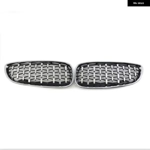 BMW ダイヤモンドメテオスタイルグロスブラックグリル 車フロントキドニーメッシュグリル E89 Z4 2009-16 カスタムパーツ アクセサリー 交 - Silver