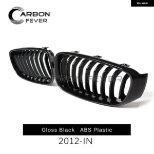 BMW F34 GT カーボン フロント バンパー グリル キドニー レーシング グリル 3シリーズ グランツーリスモ 2013 - 2020 320I 328I 330I 335I - 1 slat gloss black