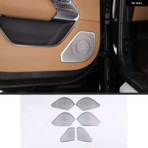 ランドローバー レンジローバースポーツヴォーグ L460 2023 ステンレス ドアスピーカーネットワークカバー 装飾ステッカー アクセサリー カ - Silver For Vogue
