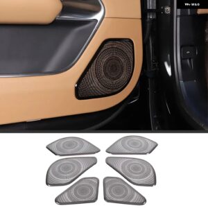 ランドローバー レンジローバースポーツヴォーグ L460 2023 ステンレス ドアスピーカーネットワークカバー 装飾ステッカー アクセサリー カ - Black For Vogue