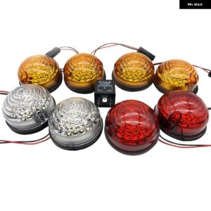 ランドローバー 2個 クリアリアフォグランプ ライト 95MM LED アップグレード キット ディフェンダー カスタムパーツ アクセサリー 交換用 - 8pcs multicolor