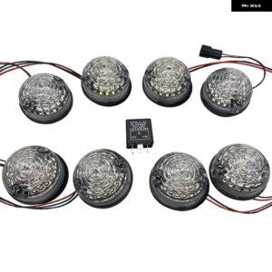 ランドローバー 2個 クリアリアフォグランプ ライト 95MM LED アップグレード キット ディフェンダー カスタムパーツ アクセサリー 交換用 - 8pcs clear
