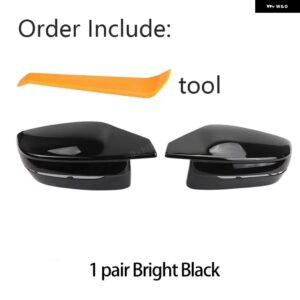 BMW カーボンバックミラー キャップ ウイングサイドミラー カバー M240I M440I I4 M50 M2 G87 M3 G80 M4 G82 G83 交換用 カスタムパーツ ア - Bright Black