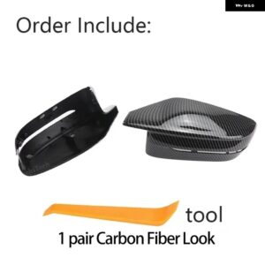 BMW カーボンバックミラー キャップ ウイングサイドミラー カバー M240I M440I I4 M50 M2 G87 M3 G80 M4 G82 G83 交換用 カスタムパーツ ア - Carbon Fiber Look