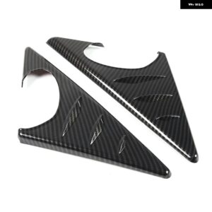 BMW ABS カーボン 3シリーズ E90 2005-2012 バックミラー サイドトライアングルスポイラー トリム 装飾ステッカー カーアクセサリー カスタ - carbon fiber