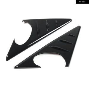 BMW ABS カーボン 3シリーズ E90 2005-2012 バックミラー サイドトライアングルスポイラー トリム 装飾ステッカー カーアクセサリー カスタ - black
