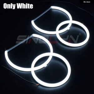 BMW エンジェルアイ LED チューニング X5 E70 キセノンヘッドライト コットンライト ウィンカー DRL カーライト アクセサリー RETROSTYLE - Only White