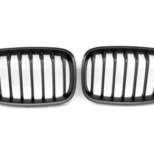 BMW F20 F21 1シリーズ 2011-2014 フェイスリフト済み自動フロントバンパー キドニーレーシンググリル ABS 交換用カースタイリンググリル - 1 Fin matt black