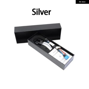 BMW 3 色自動ギアボックスハンドル LED ギア シフトノブ スティックレバーヘッド X3 E83 XDRIVE XDRIVE20D XDRIVE30D 2003-2010 カスタムパ - Silver