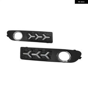 ボルボ カー点滅 1ペア LED デイタイム ランニングライト デイライト S80 2009-13 DRL ウィンカーフォグライト 付き カスタムパーツ アクセ - model　b, white