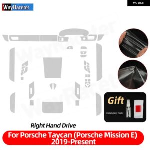 ポルシェ 自己修復アンチスクラッチ TPU ビニールインテリア ペイントフィルム タイカン 2019-24 アクセサリー カスタムパーツ アクセサリ - RHD set