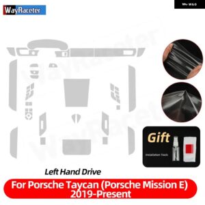 ポルシェ 自己修復アンチスクラッチ TPU ビニールインテリア ペイントフィルム タイカン 2019-24 アクセサリー カスタムパーツ アクセサリ - LHD set