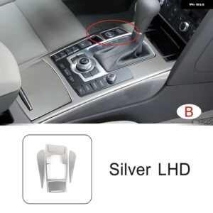 アウディ ステンレス センターコンソールギアシフトフレーム装飾カバー トリム A6 C6 2005-2011 LHD カースタイリングインテリア カスタム - Color Name
