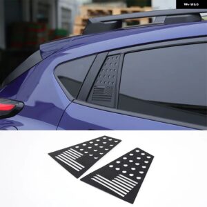 スバル CROSSTREK 2024 合金黒バックミラー サイドトライアングルリアサイドウィンドウ ガラス プレートカーアクセサリー カスタムパ - Style B-2