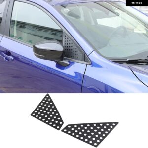 スバル CROSSTREK 2024 合金黒バックミラー サイドトライアングルリアサイドウィンドウ ガラス プレートカーアクセサリー カスタムパ - Style C-1