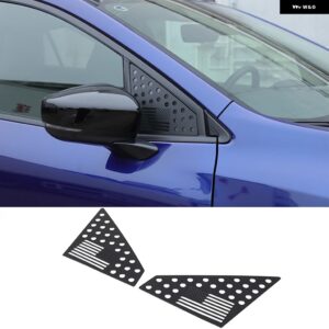 スバル CROSSTREK 2024 合金黒バックミラー サイドトライアングルリアサイドウィンドウ ガラス プレートカーアクセサリー カスタムパ - Style C-2
