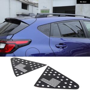 スバル CROSSTREK 2024 合金黒バックミラー サイドトライアングルリアサイドウィンドウ ガラス プレートカーアクセサリー カスタムパ - Style A-2
