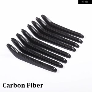 マセラティ 2016-2021 レヴァンテ ABS カーボンカースタイリングフロントグリル トリム ストリップ車 外装 トリム アクセサリー 8 点 - carbon fiber