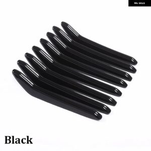 マセラティ 2016-2021 レヴァンテ ABS カーボンカースタイリングフロントグリル トリム ストリップ車 外装 トリム アクセサリー 8 点 - black