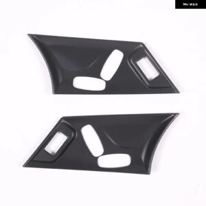 ジャガー F-TYPE F タイプ 2013-2024 カーシート調整装飾フレームステッカー ABS カーボンパターンインテリア アクセサリー カ - Matt black