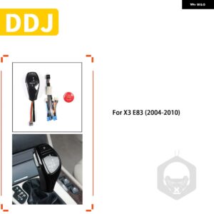 BMW X3 E83 38261 アクセサリー車内 LED ギア シフトノブ シフターボタン交換部品 カスタムパーツ アクセサリー 交換用部品 互換品 - black