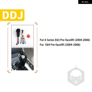 BMW 6シリーズ M6 E63 E64 2004 2005 2006 アクセサリー車内 LED ギア シフトノブ シフタースタートボタン交換部品 カスタムパーツ アクセ - carbon fiber