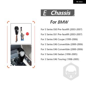BMW E46 E60 E61 35916 アクセサリー車内 LED ギア シフトノブ シフタースタートボタン カスタムパーツ アクセサリー 交換用部品 互換品 - black