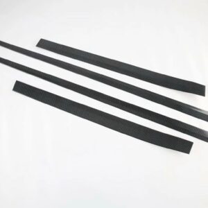 テスラ モデル Y 2021 カーアクセサリー ABS クロームサイドドアボディモールドモールドトリム カスタムパーツ アクセサリー 交換用部品 - Carbon fiber style
