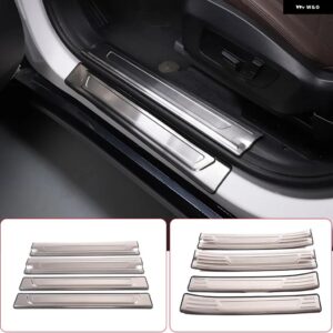BMW X1 U11 2023-2024 ステンレス 内 外装 ドアドアシルプレートトリム ストリップインテリア アクセサリー カスタムパーツ アクセサリー - 8pcs Silver